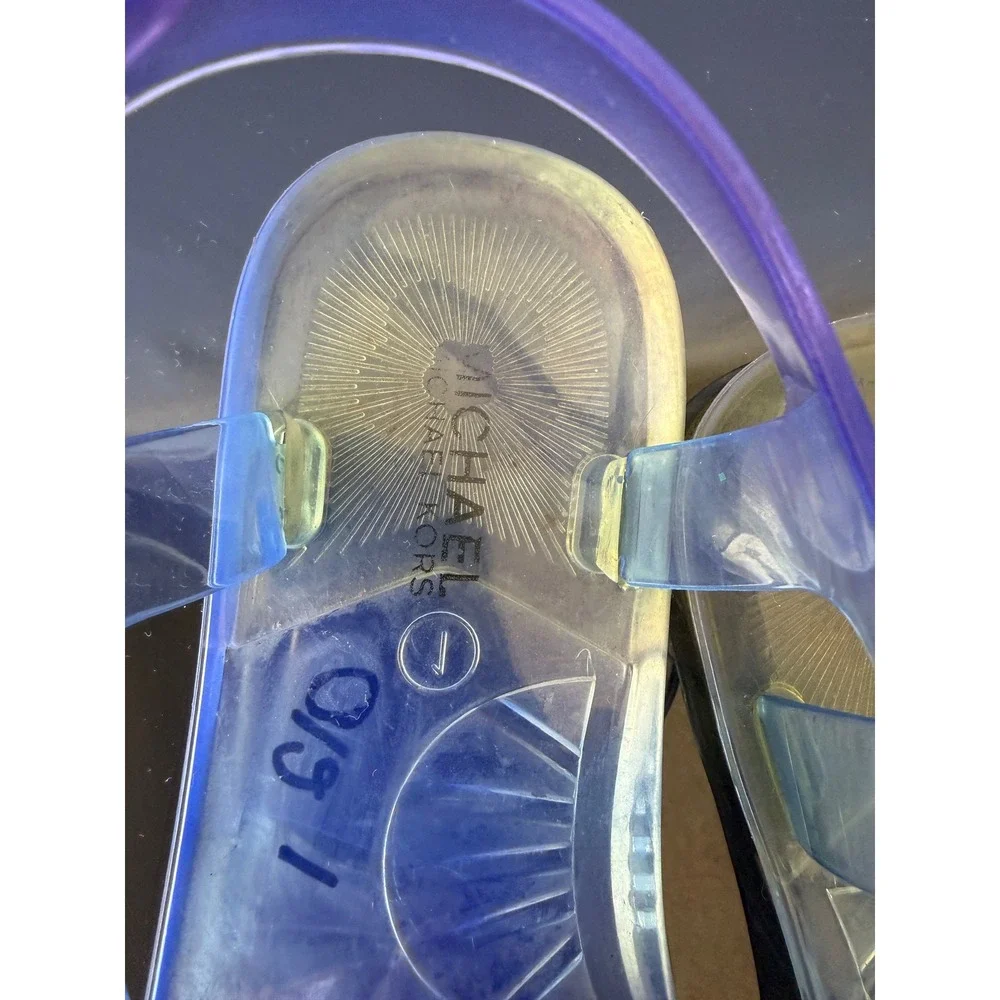 Michael Kors Kids Purple Ombre‎ Jelly Thong Sandals Buckle Strap Size 2